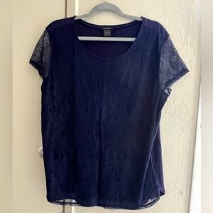 Ann Taylor Women’s XL Navy Blue Top.